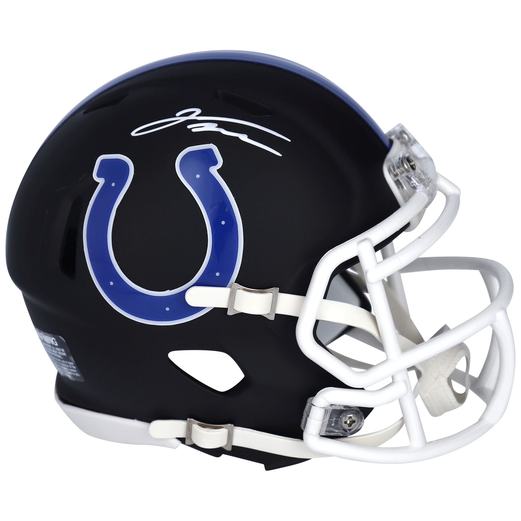 Jonathan Taylor Indianapolis Colts signierter Riddell Speed ​​Mini-Helm, schwarz matt