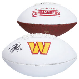 Terry McLaurin Washington Commanders signierter weißer Panel-Football