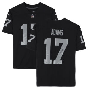 Schwarzes, handsigniertes Nike-Trikot der Las Vegas Raiders von Davante Adams (limitiert)