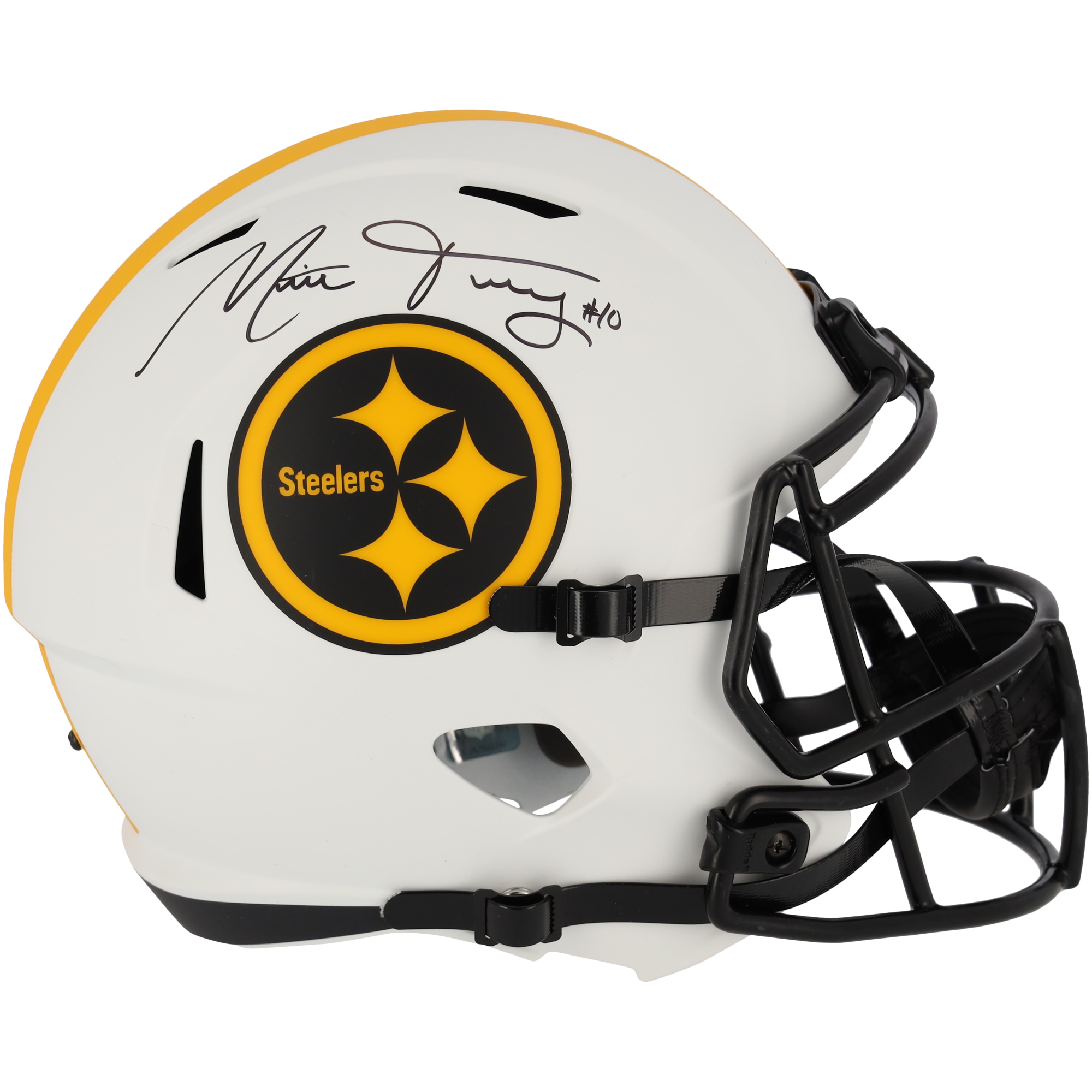 Mitchell Trubisky Pittsburgh Steelers signierter Riddell Lunar Eclipse Alternate Speed ​​Replica Helm