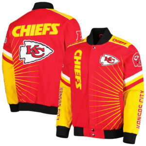 Herren G-III Sports by Carl Banks Red Kansas City Chiefs Extreme Redzone College-Jacke mit durchgehendem Druckknopfverschluss