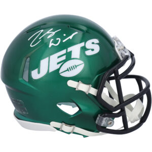 Zach Wilson New York Jets signierter Riddell Speed ​​Mini-Helm