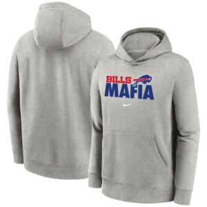Jugend Nike Heather Buffalo Bills Hometown Collection Pullover-Hoodie in Grau