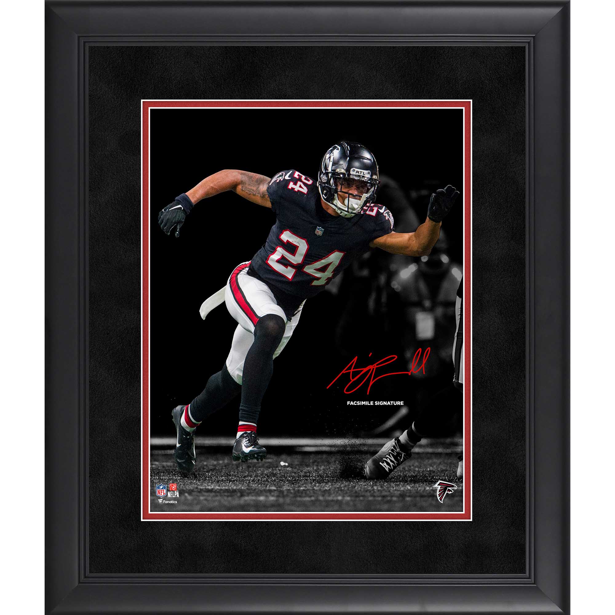 AJ Terrell Jr. Atlanta Falcons Faksimile-Signatur gerahmtes Spotlight-Foto, 11 x 14 Zoll