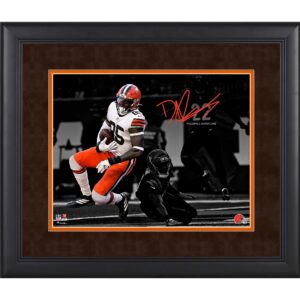 David Njoku Cleveland Browns Faksimile-Signatur gerahmtes Spotlight-Foto, 11 x 14 Zoll