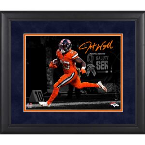 Javonte Williams Denver Broncos Faksimile Signatur gerahmt 11″ x 14″ Spotlight Foto