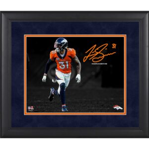 Justin Simmons Denver Broncos Faksimile Signatur gerahmt 11″ x 14″ Spotlight Foto