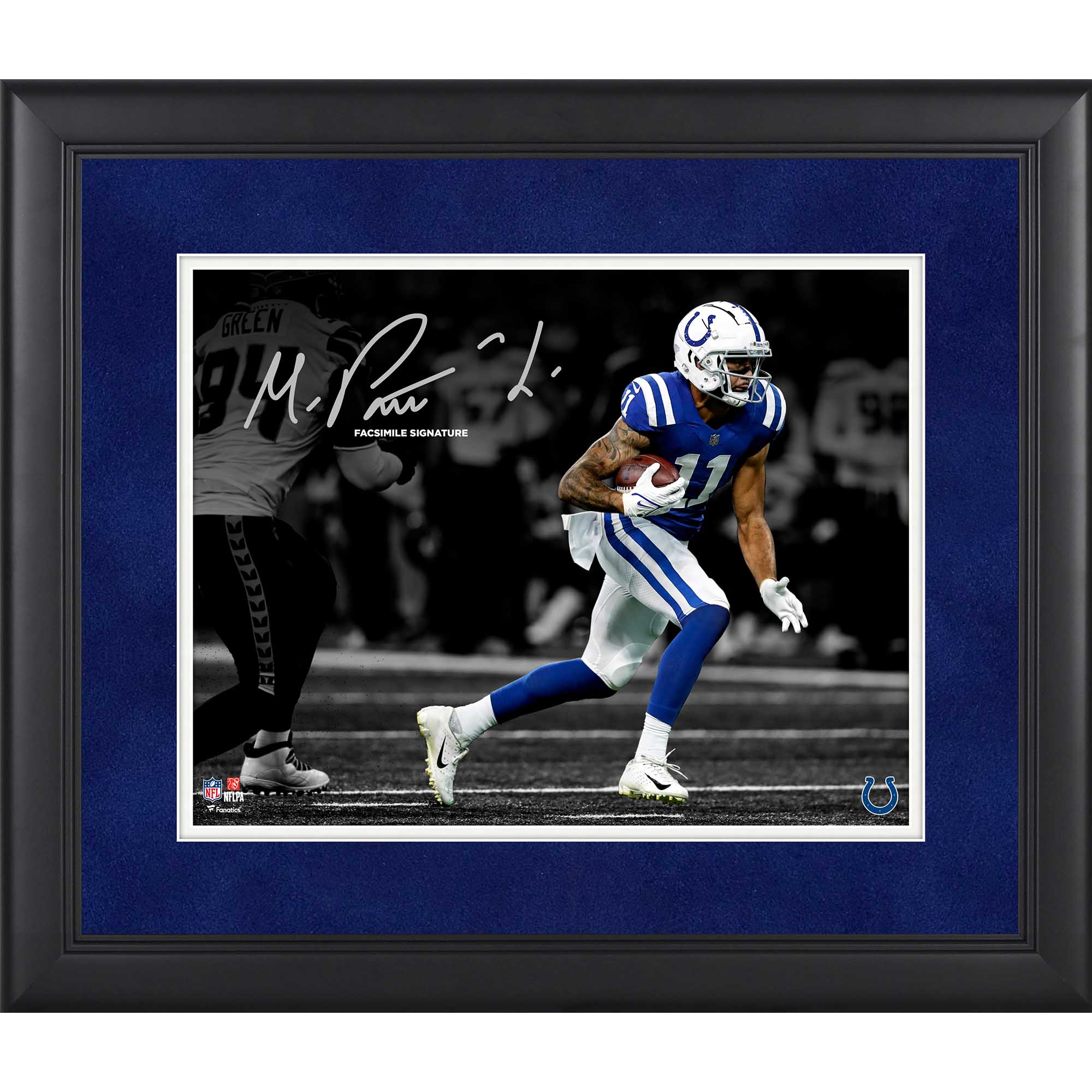 Michael Pittman Jr. Indianapolis Colts Faksimile-Signatur gerahmt 11 x 14 Zoll Spotlight-Foto