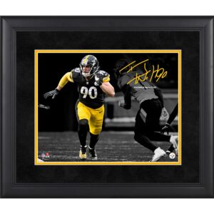 TJ Watt Pittsburgh Steelers Faksimile Signatur gerahmt 11″ x 14″ Spotlight Foto