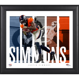 Justin Simmons Denver Broncos Gerahmte 15″ x 17″ Spielerpanel-Collage