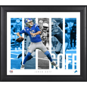 Jared Goff Detroit Lions, gerahmte Spieler-Panel-Collage, 15 x 17 Zoll