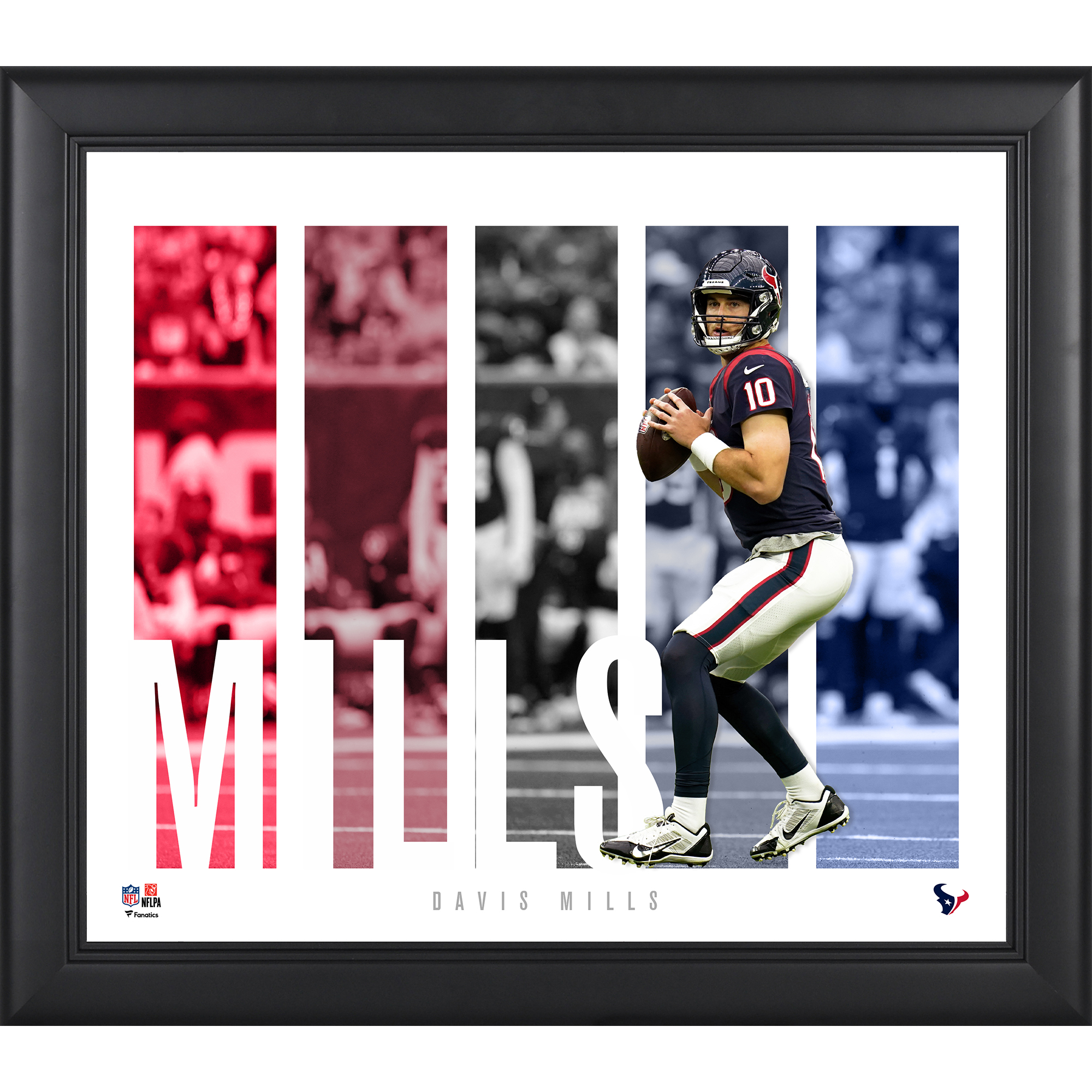 Davis Mills Houston Texans Gerahmte 15″ x 17″ Spielerpanel-Collage