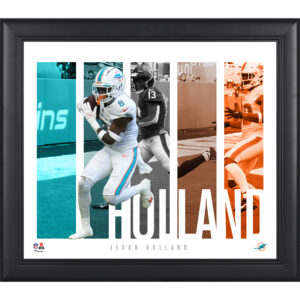 Jevon Holland Miami Dolphins Gerahmte 15″ x 17″ Spielerpanel-Collage