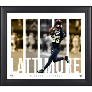 Marshon Lattimore New Orleans Saints Gerahmte 15″ x 17″ Spielerpanel-Collage