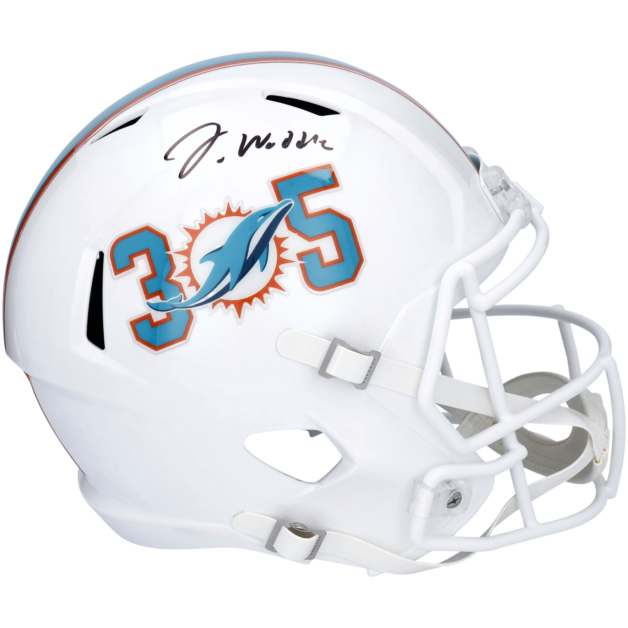 Jaylen Waddle Miami Dolphins signierter Riddell 305 Speed ​​Replica-Helm