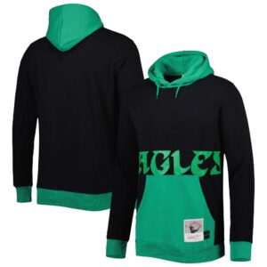 Mitchell & Ness Philadelphia Eagles Big & Tall Big Face Pullover-Hoodie für Herren in Schwarz/Dunkelgrün