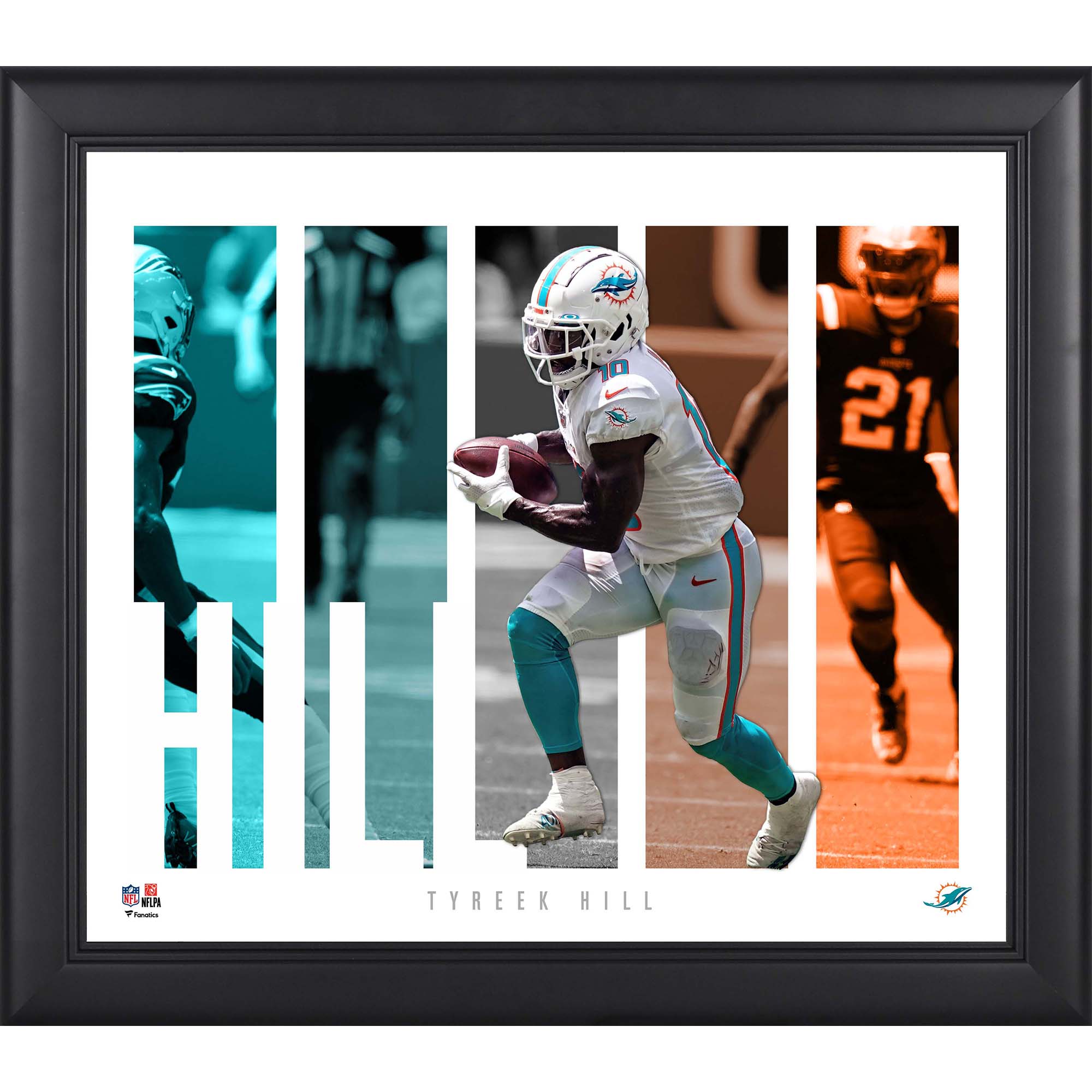 Tyreek Hill Miami Dolphins Gerahmte 15″ x 17″ Spielerpanel-Collage