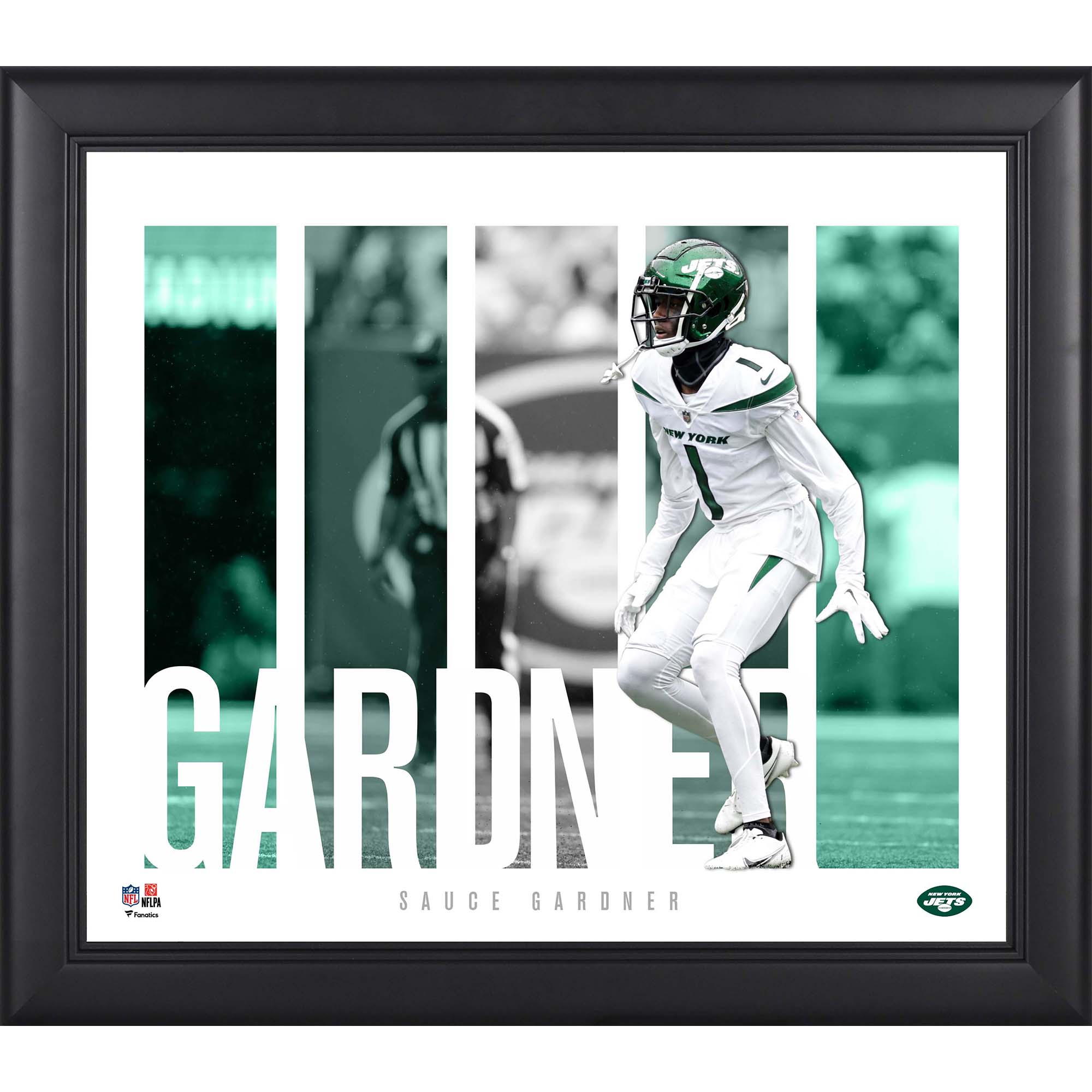 Ahmad Sauce Gardner New York Jets Gerahmte 15″ x 17″ Spielerpanel-Collage