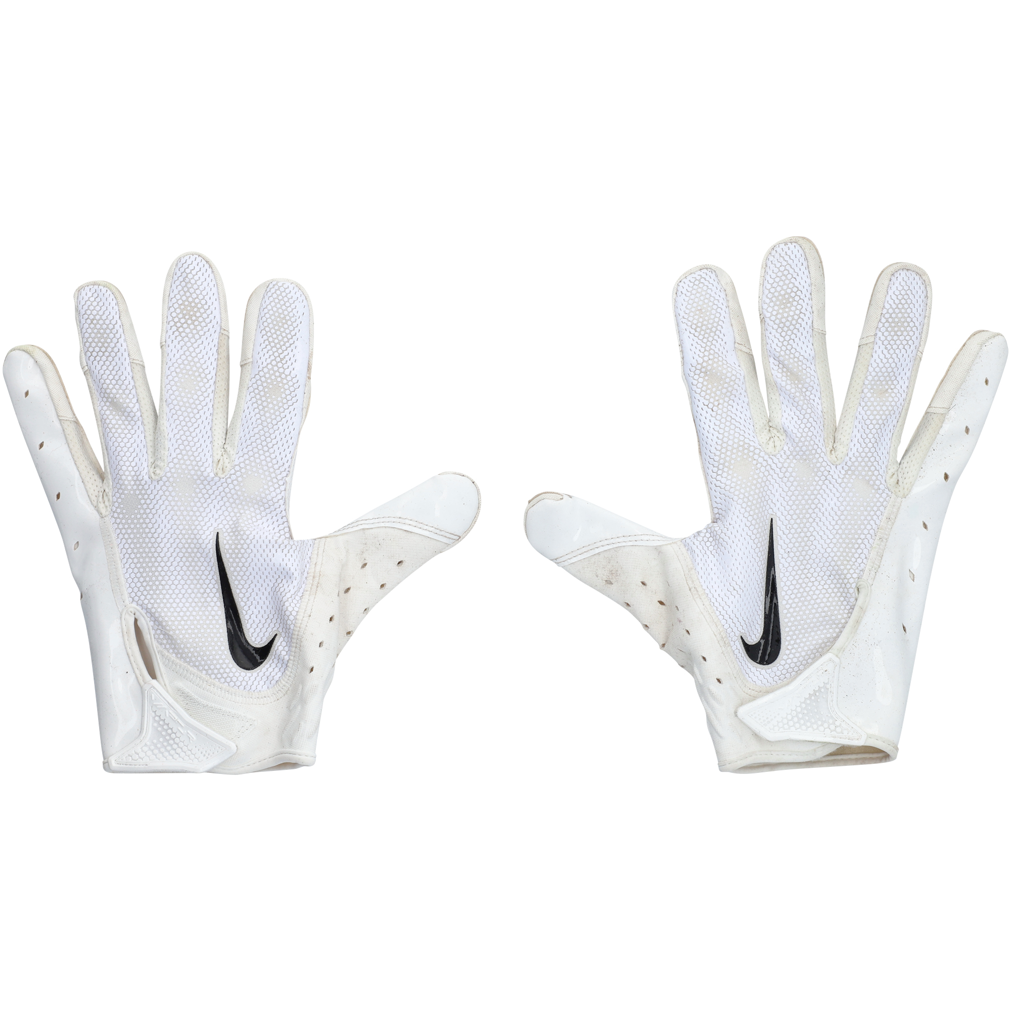 Ronnie Harrison Jr. Weiße Nike-Handschuhe vom Spiel der Cleveland Browns gegen die Baltimore Ravens am 23. Oktober 2022