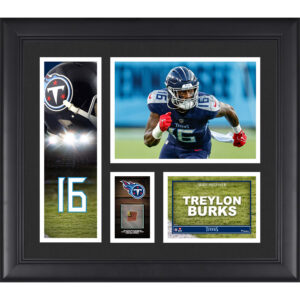 Treylon Burks Tennessee Titans, gerahmte 15 x 17 Zoll große Spielercollage mit einem Stück eines Spielballs