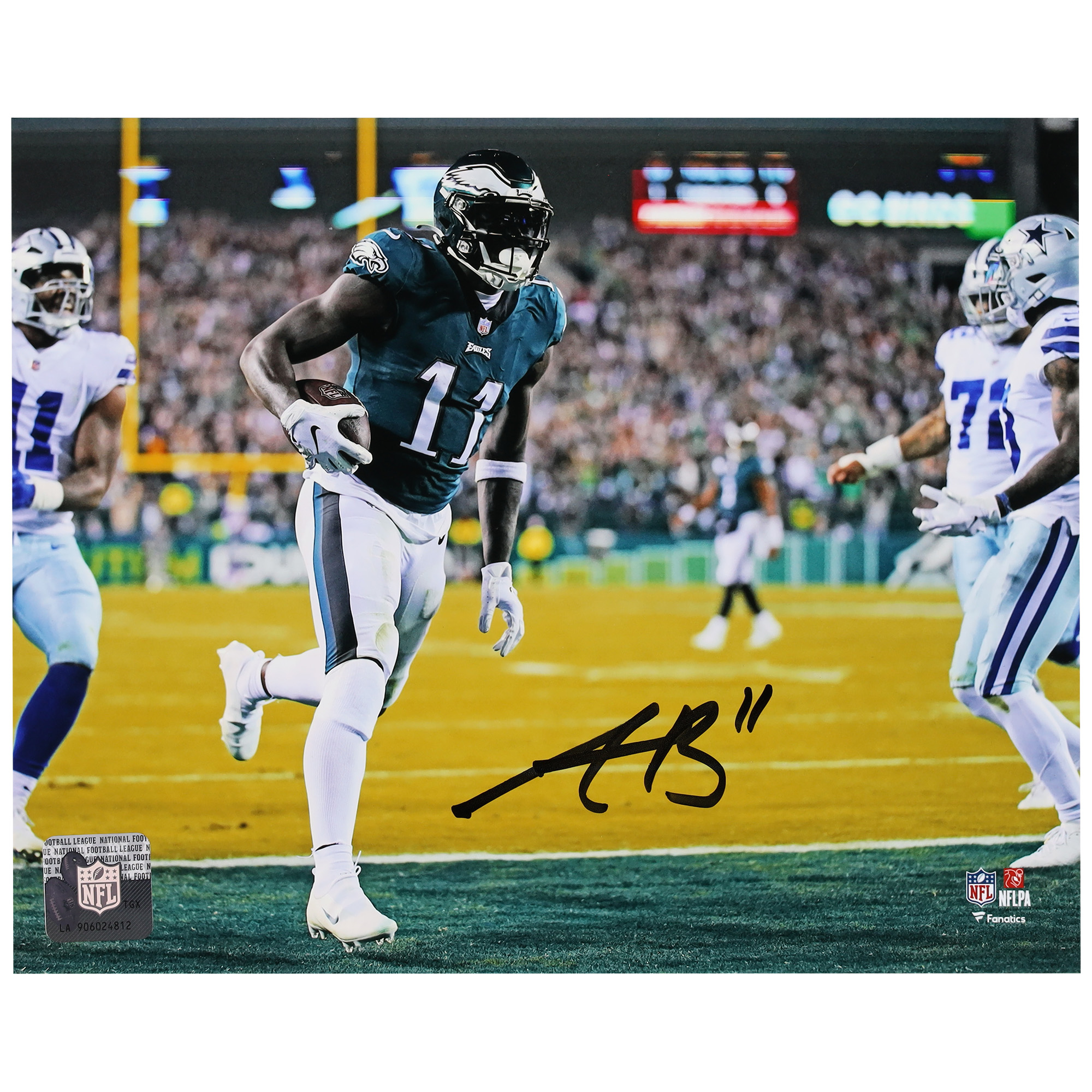 A.J. Brown Philadelphia Eagles signiertes 8″x 10″ Touchdown vs Cowboys Foto