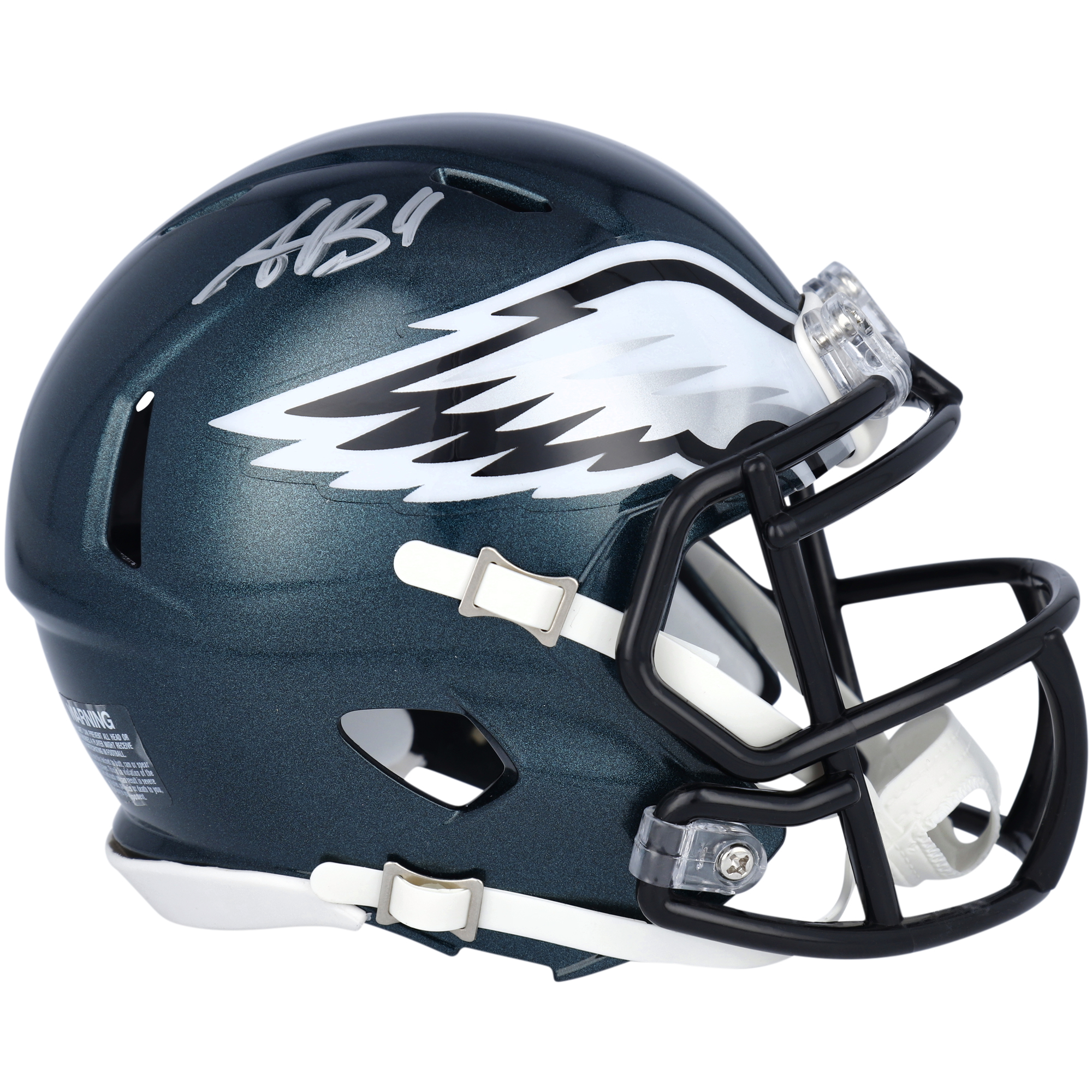 Von A.J. Brown signierter Riddell Speed ​​Mini-Helm der Philadelphia Eagles
