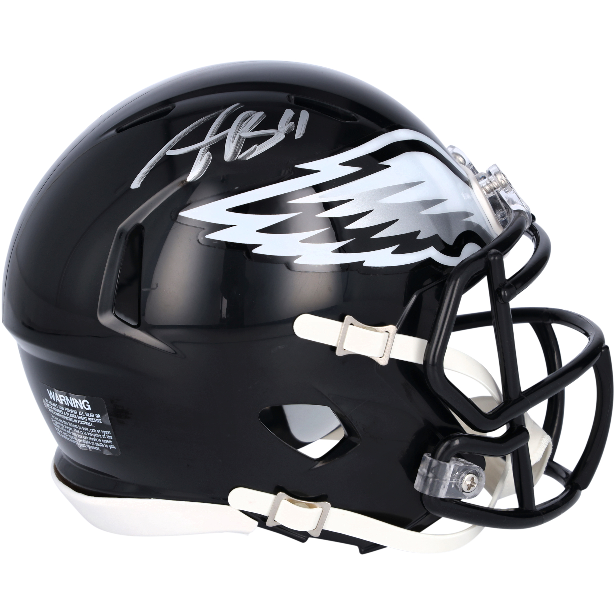 A.J. Brown Philadelphia Eagles signierter Riddell Alternate Speed ​​Mini-Helm