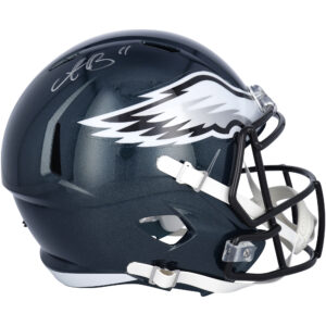 Von A.J. Brown signierter Riddell Speed-Replika-Helm der Philadelphia Eagles