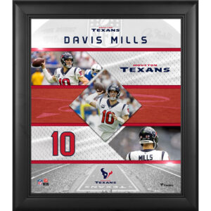 Davis Mills Houston Texans Collage mit genähten Sternen, gerahmt, 38,1 x 43,2 cm