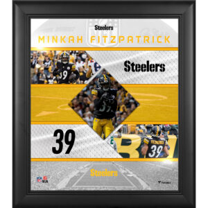 Minkah Fitzpatrick Pittsburgh Steelers Gerahmte Collage mit genähten Sternen, 15 x 17 Zoll