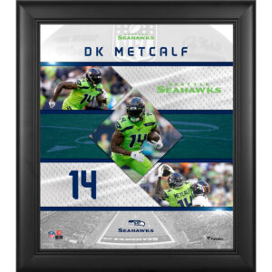 DK Metcalf Seattle Seahawks Collage mit genähten Sternen, gerahmt, 38,1 x 43,2 cm