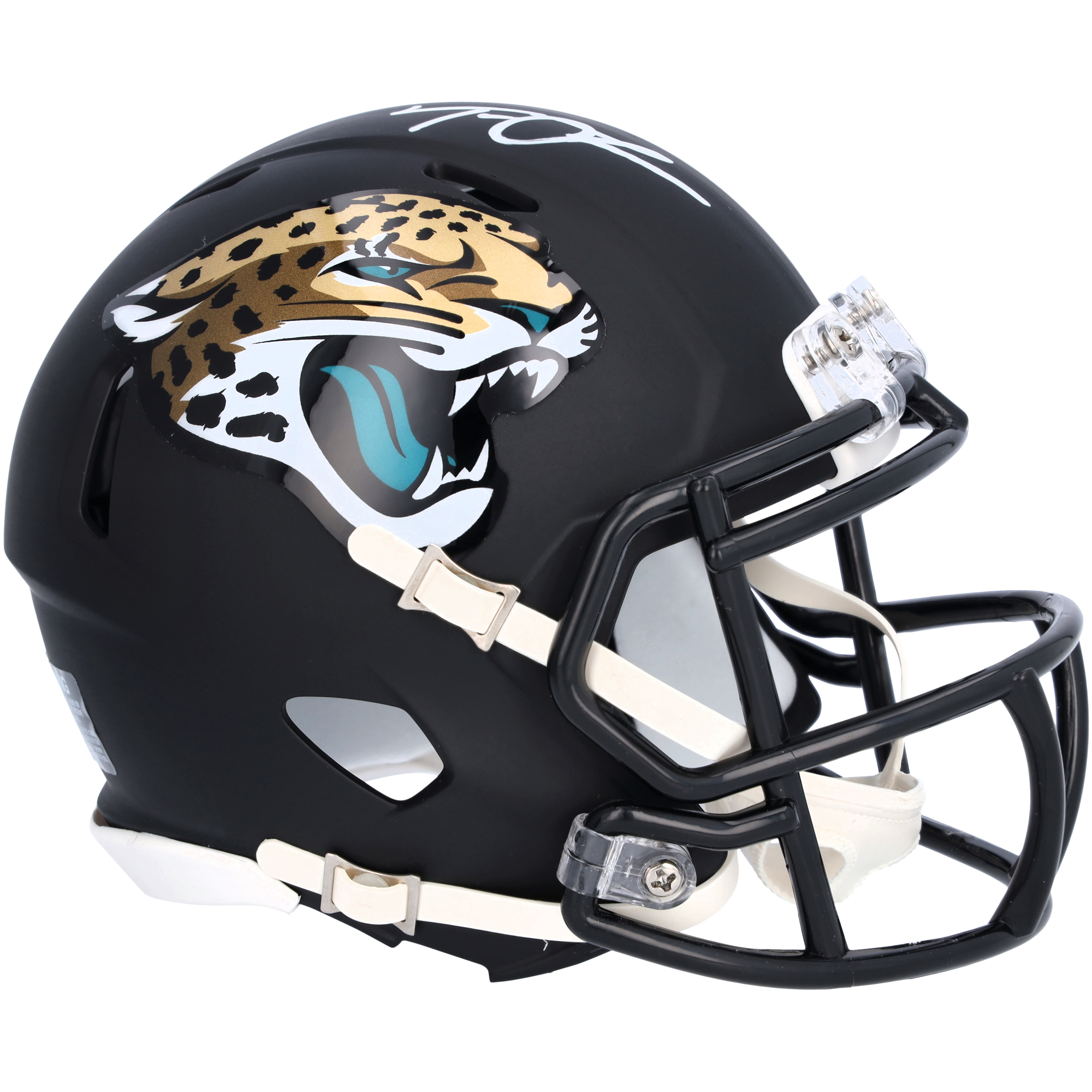 Von Trevor Lawrence Jacksonville Jaguars signierter Riddell Speed ​​Mini-Helm – mit weißer Tinte signiert