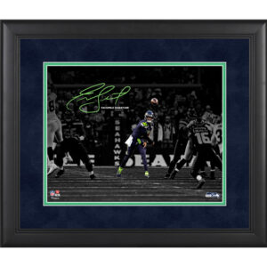 Geno Smith Seattle Seahawks Faksimile Signatur gerahmt 11″ x 14″ Spotlight Foto