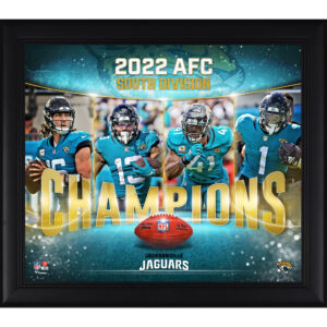 Fanatics Authentic Jacksonville Jaguars 2022 AFC South Champions, gerahmte Collage, 15 x 17 Zoll