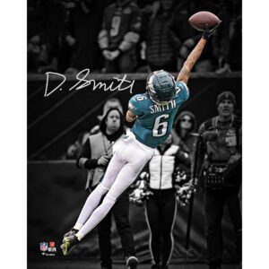 Signiertes 8 x 10 Zoll großes Foto von DeVonta Smith, Philadelphia Eagles, einhändiger Catch gegen die San Francisco 49ers