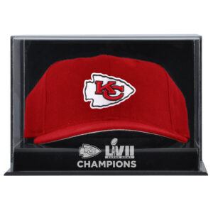 Acryl-Vitrine mit Logo der Kansas City Chiefs für die Champions des Super Bowl LVII