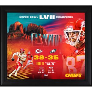 Kansas City Chiefs, gerahmt, 15 x 17 Zoll, Super Bowl LVII Champions Road to the Super Bowl Collage