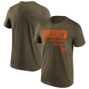 Cincinnati Bengals Fashion Name & Number T-Shirt – Joe Burrow – Herren – Big & Tall