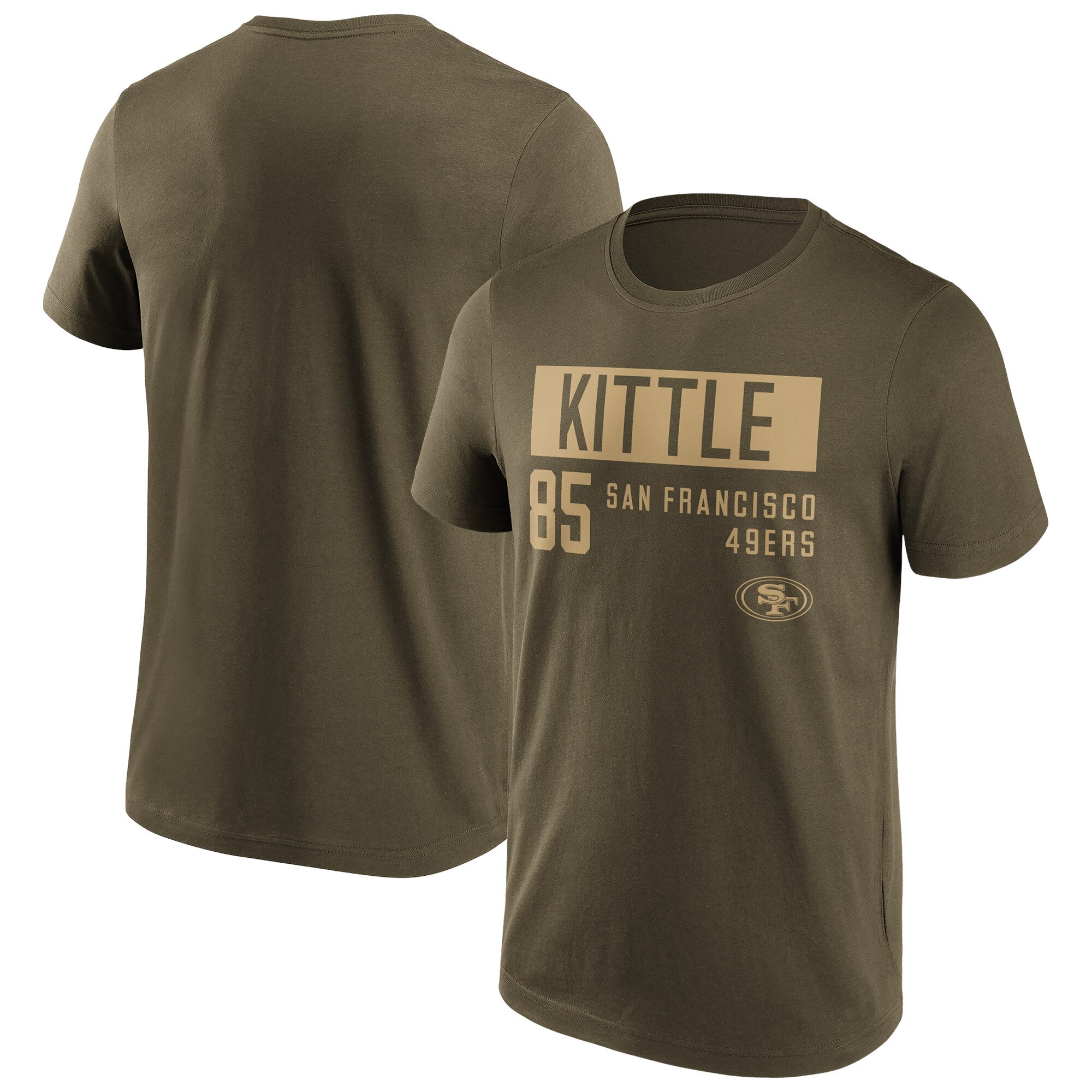 San Francisco 49ers Fashion Name & Number T-Shirt – George Kittle – Herren – Big & Tall