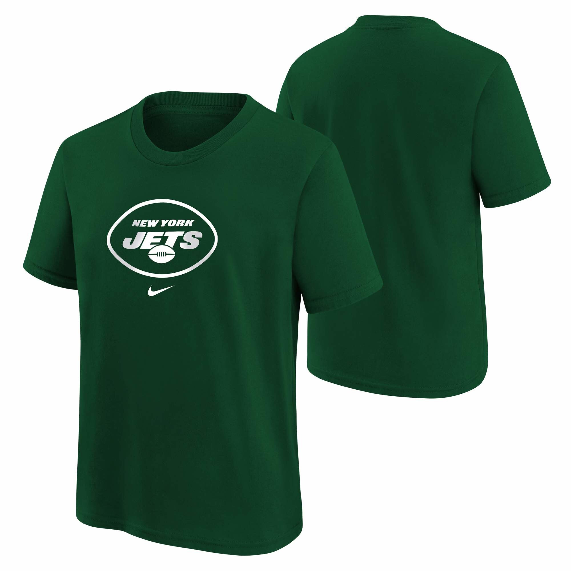 New York Jets Nike Kurzarm-T-Shirt aus Baumwolle mit Logo