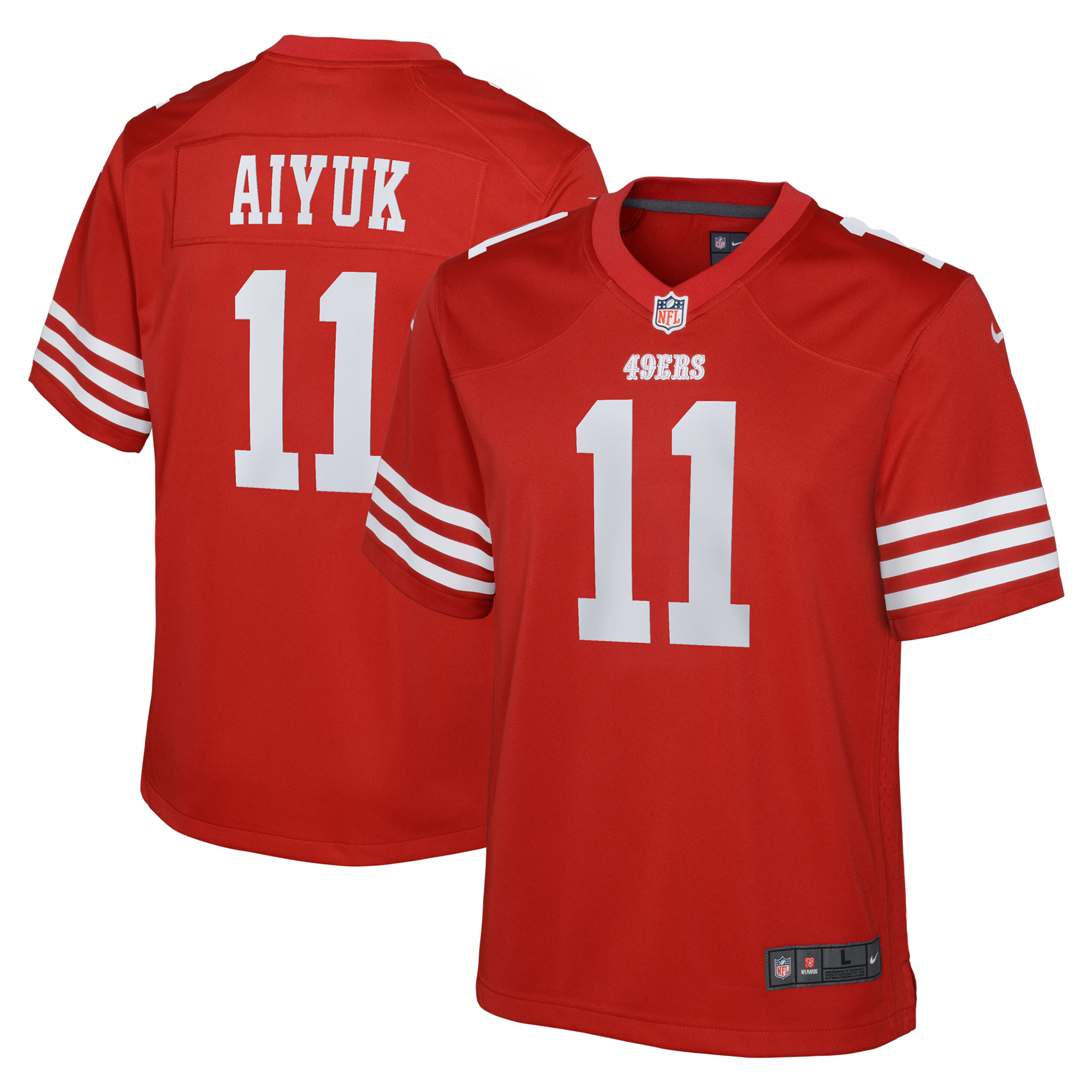 San Francisco 49ers Nike Heimspiel Trikot – Scharlachrot – Brandon Aiyuk – Jugend