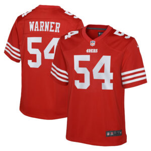 San Francisco 49ers Nike Heimspiel Trikot – Scharlachrot – Fred Warner – Jugend