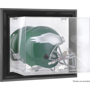 Philadelphia Eagles – Helmvitrine mit schwarzem Rahmen und Wandmontage