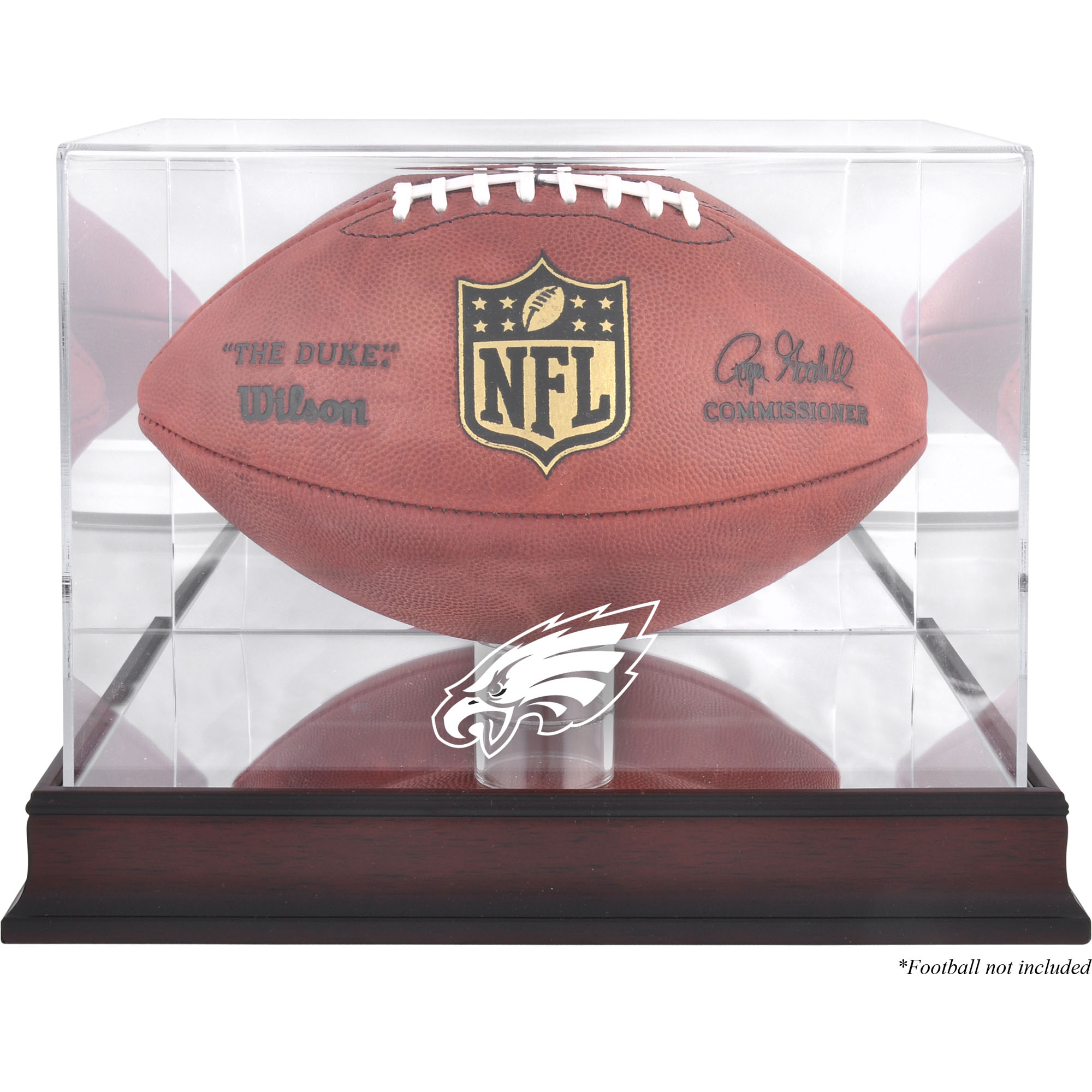 Vitrine mit Football-Logo der Philadelphia Eagles aus Mahagoni mit verspiegelter Rückseite