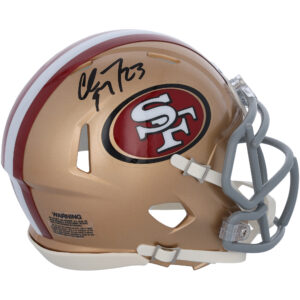 Christian McCaffrey San Francisco 49ers signierter Riddell Speed ​​Mini-Helm