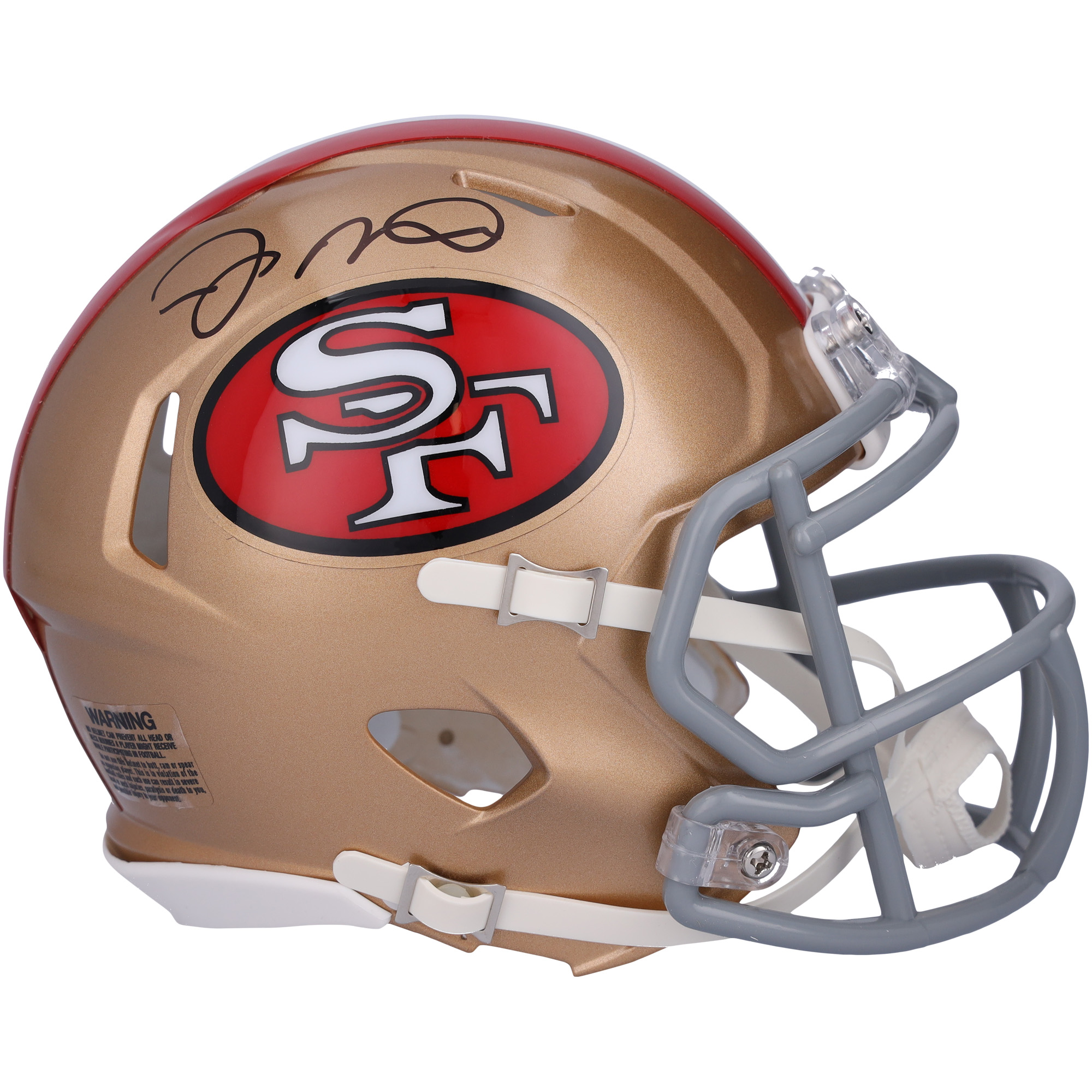 Joe Montana San Francisco 49ers signierter Riddell 1964-1995 Throwback Speed ​​Mini-Helm