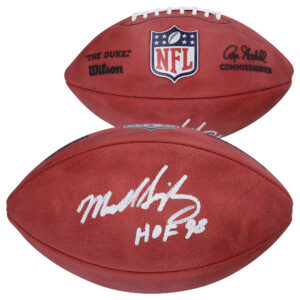 Von Mike Singletary signierter Duke Football in Farbe mit der Aufschrift „HOF 98“ von den Chicago Bears