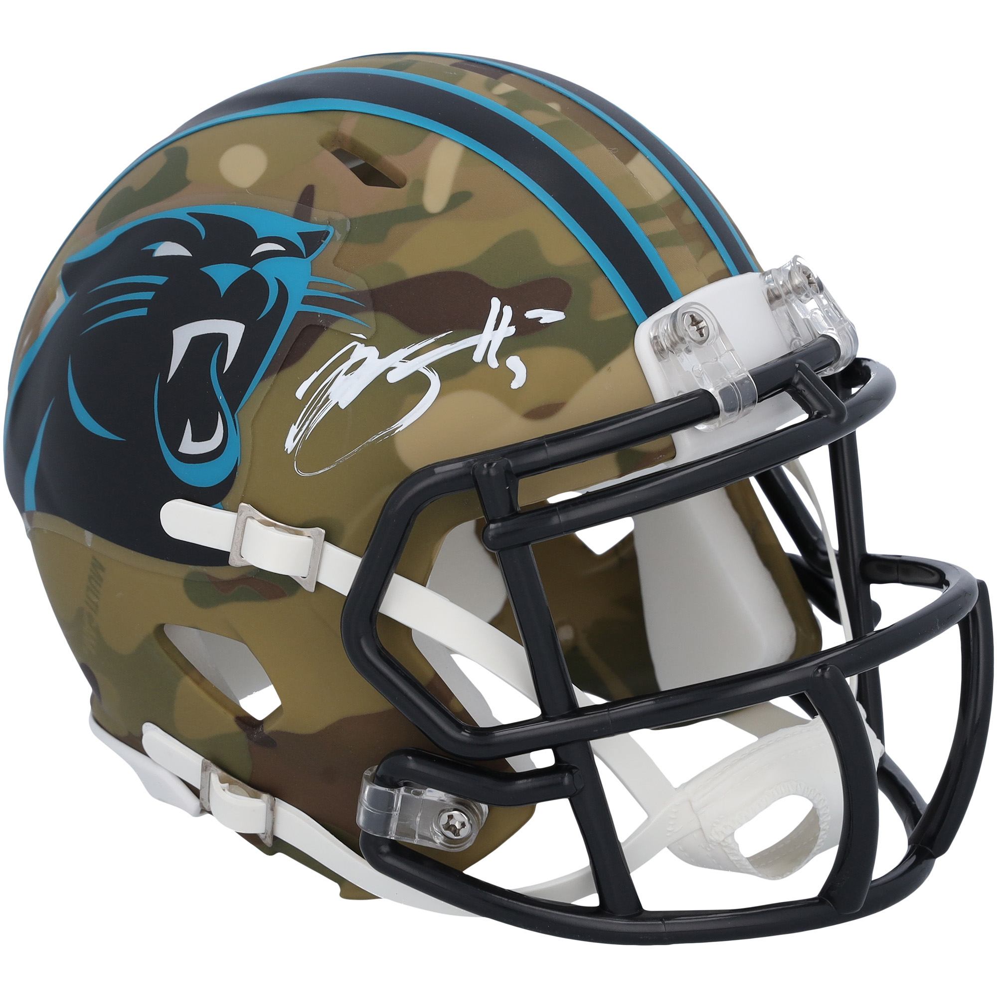 Bryce Young Carolina Panthers signierter Riddell Camo Speed ​​Mini-Helm