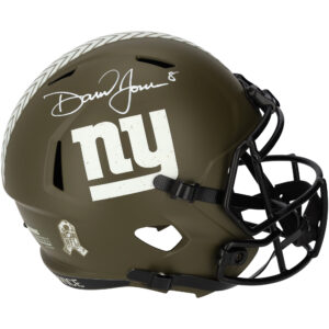 Daniel Jones New York Giants signierter Riddell 2022 Salute to Service Speed ​​Replica Helm