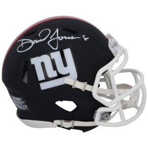 Daniel Jones New York Giants signierter Riddell Schwarz Matt Speed ​​Mini Helm